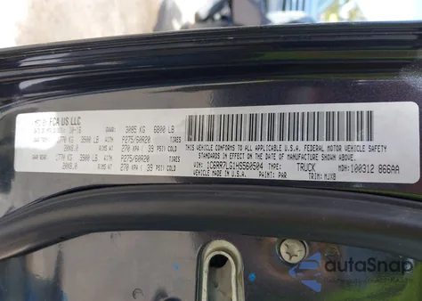 2017 Ram 1500 Big Horn from USA, damaged, VIN 1C6RR7LG1HS560504